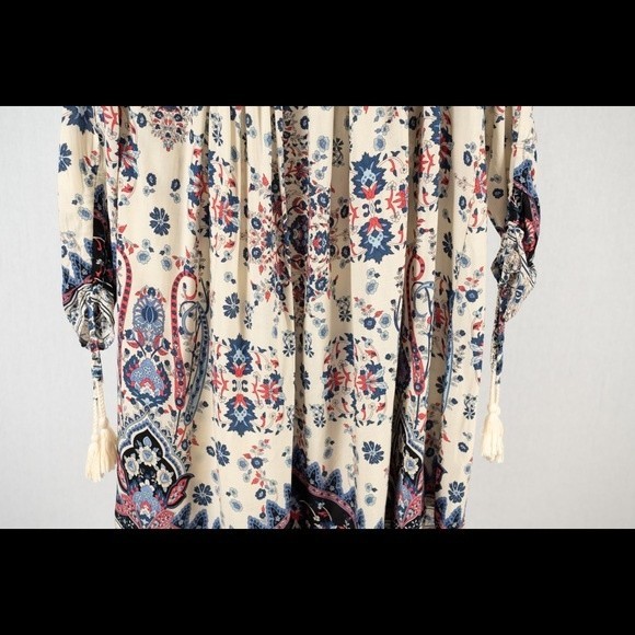 JAASE LF Navy Batik floral printed mini dress size S - Picture 13 of 14